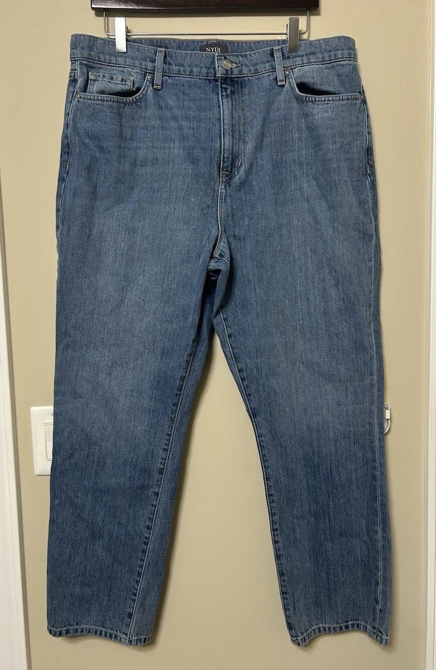 NYDJ Charlotte Relaxed Women's Blue Jeans, Size 32 NWT